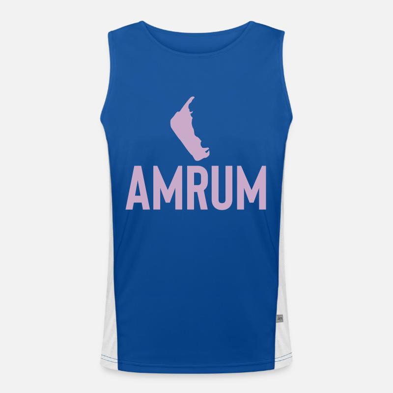 Amrum, Insel, Urlaub Funktionelles Kontrast-Tank Top für Männer 