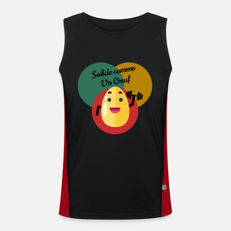 Solid as an egg - Men's Functional Contrast Tank Top  - black/red