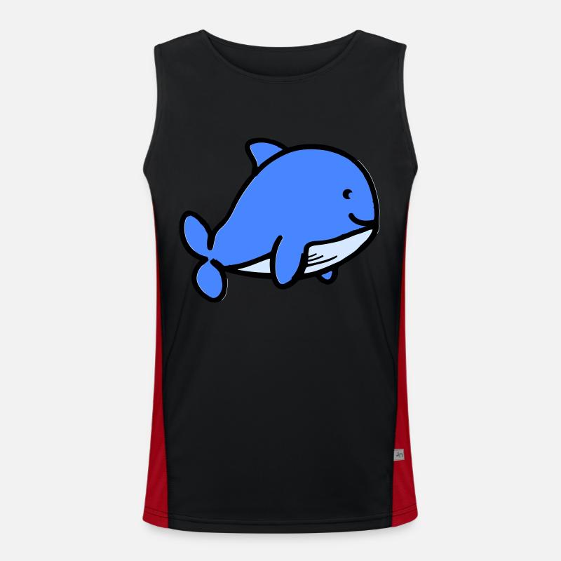 Bande dessinée bébé baleine Débardeur respirant contrasté Homme 