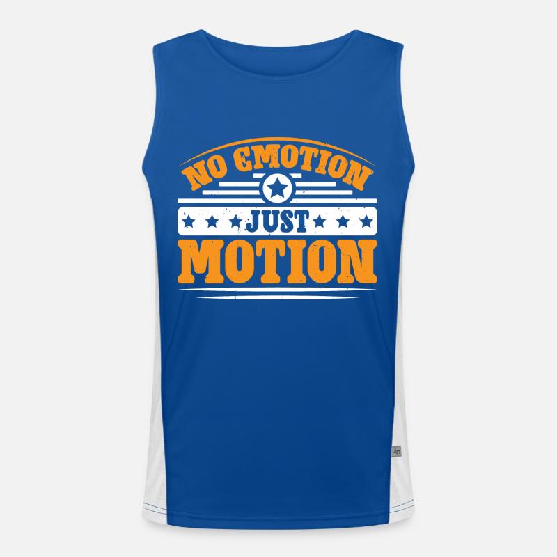 No Emotion Just Motion 7 Funktionelles Kontrast-Tank Top für Männer 