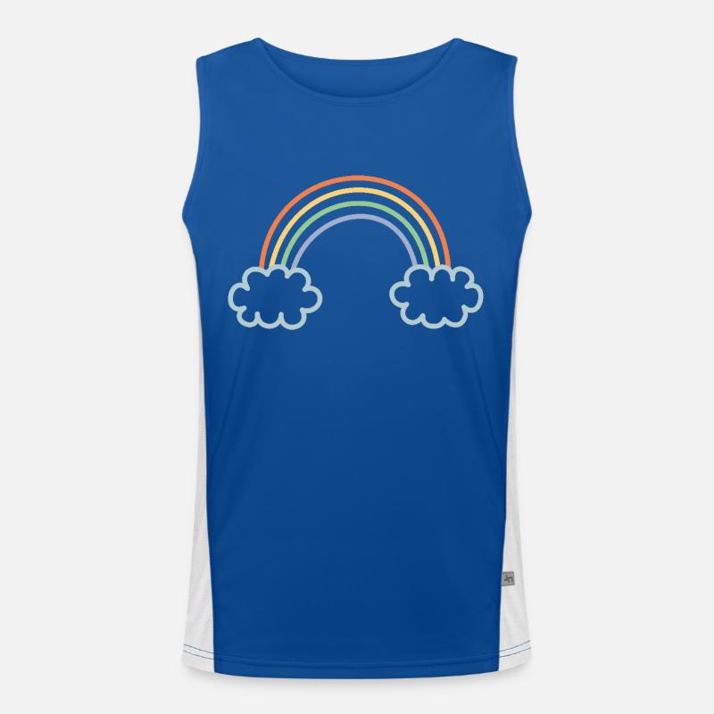 Rainbow dyed Men's Functional Contrast Tank Top 