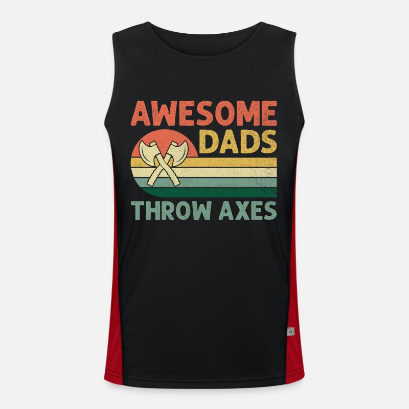 Awesome Dads Throw Axes Hache Throwing Hachette Débardeur respirant contrasté Homme 