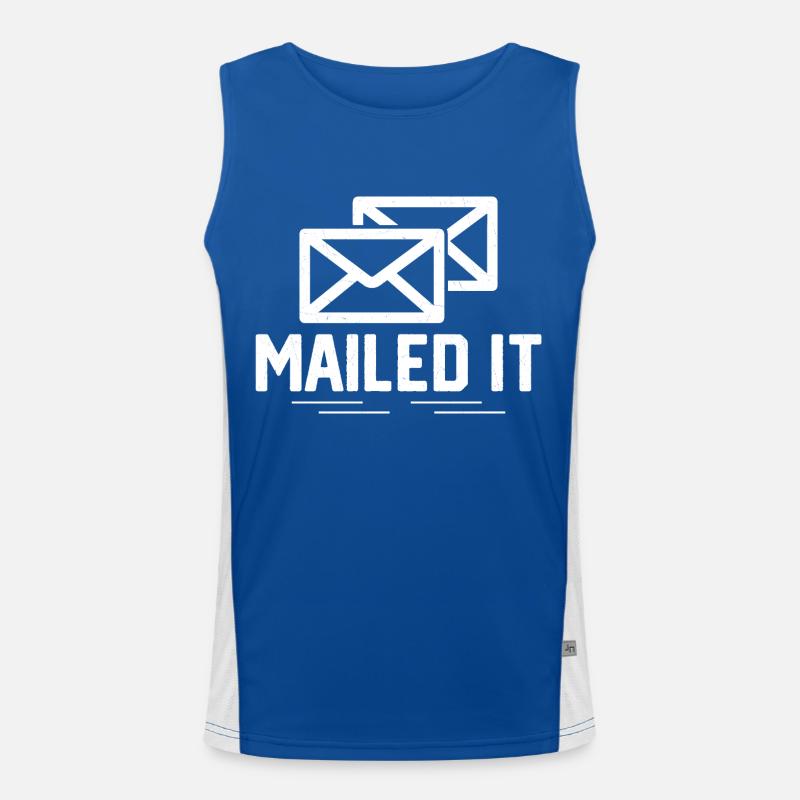 Mailed It Mailman Postal Worker Men's Functional Contrast Tank Top 