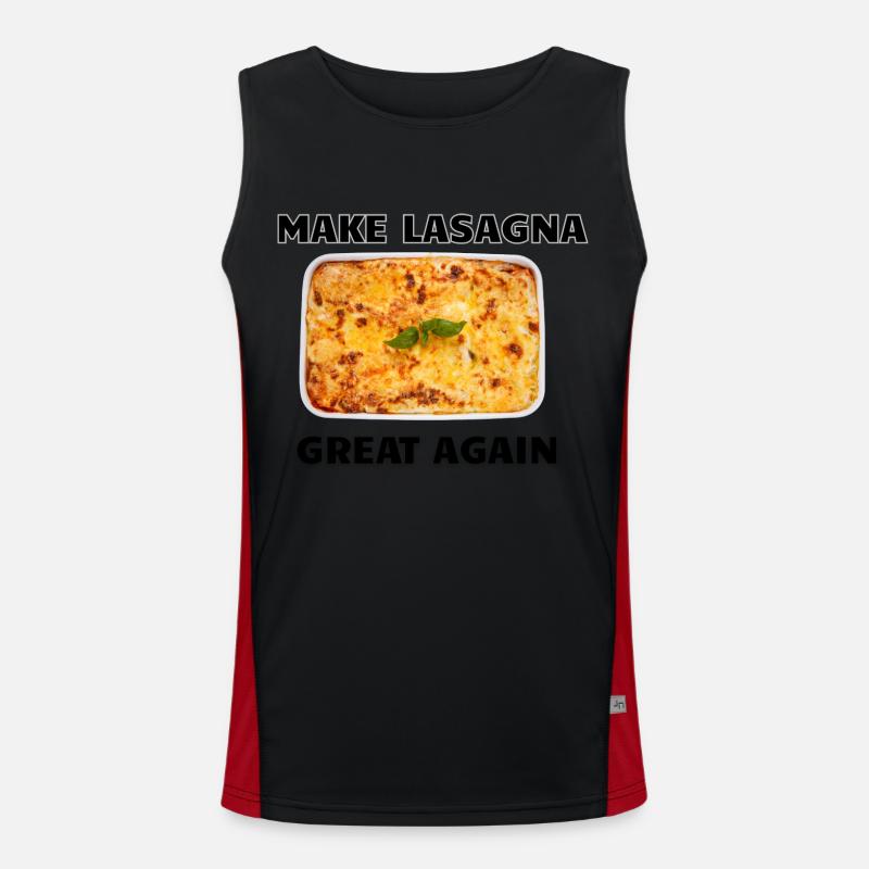 Make Lasagna Great Again Men's Functional Contrast Tank Top 