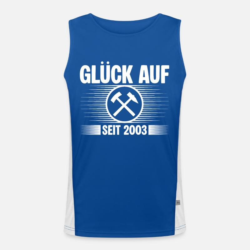 Glueck auf seit 2003 Funktionelles Kontrast-Tank Top für Männer 