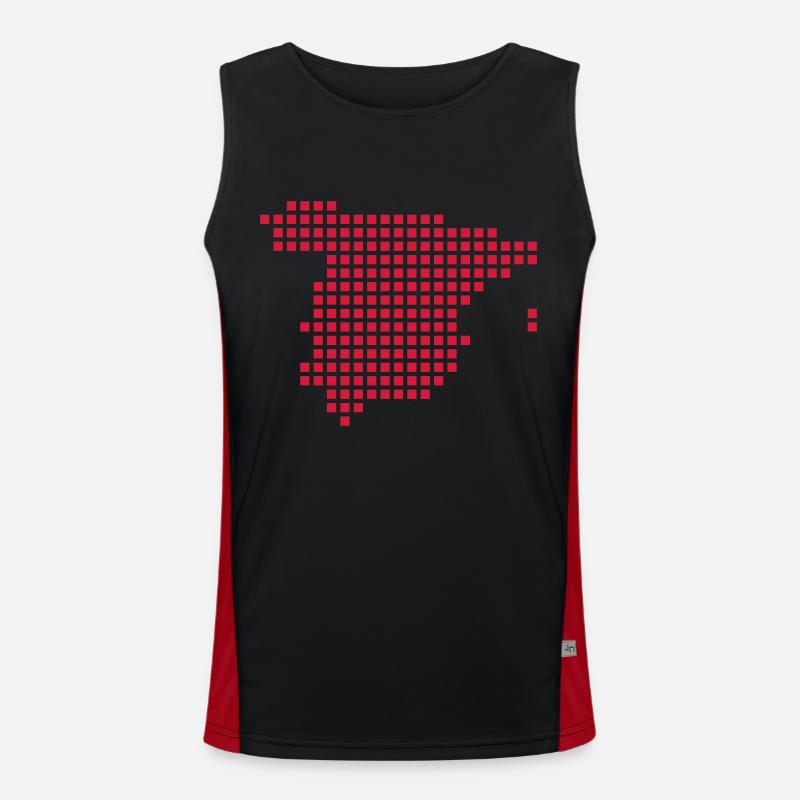 Spanien Funktionelles Kontrast-Tank Top für Männer 