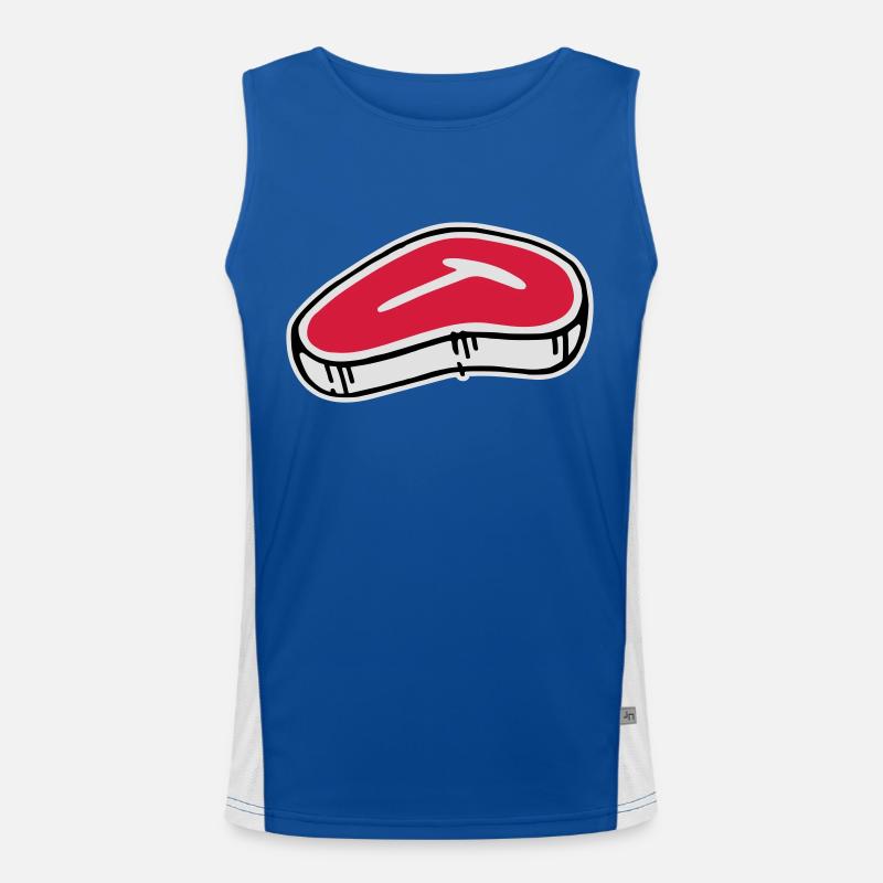 T-Bone Steak Men's Functional Contrast Tank Top 