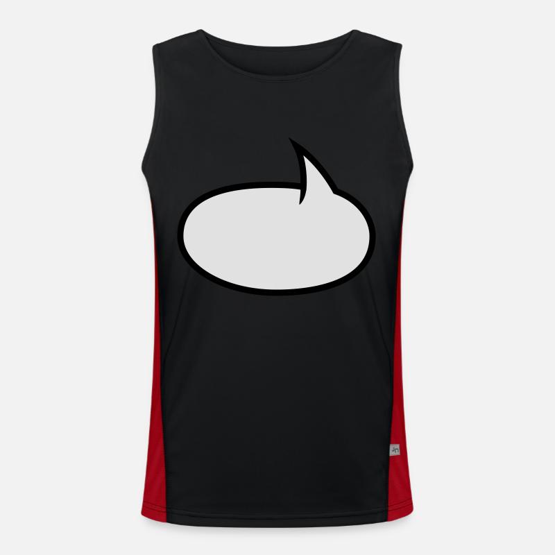 Two-tone comic bubble Men's Functional Contrast Tank Top 