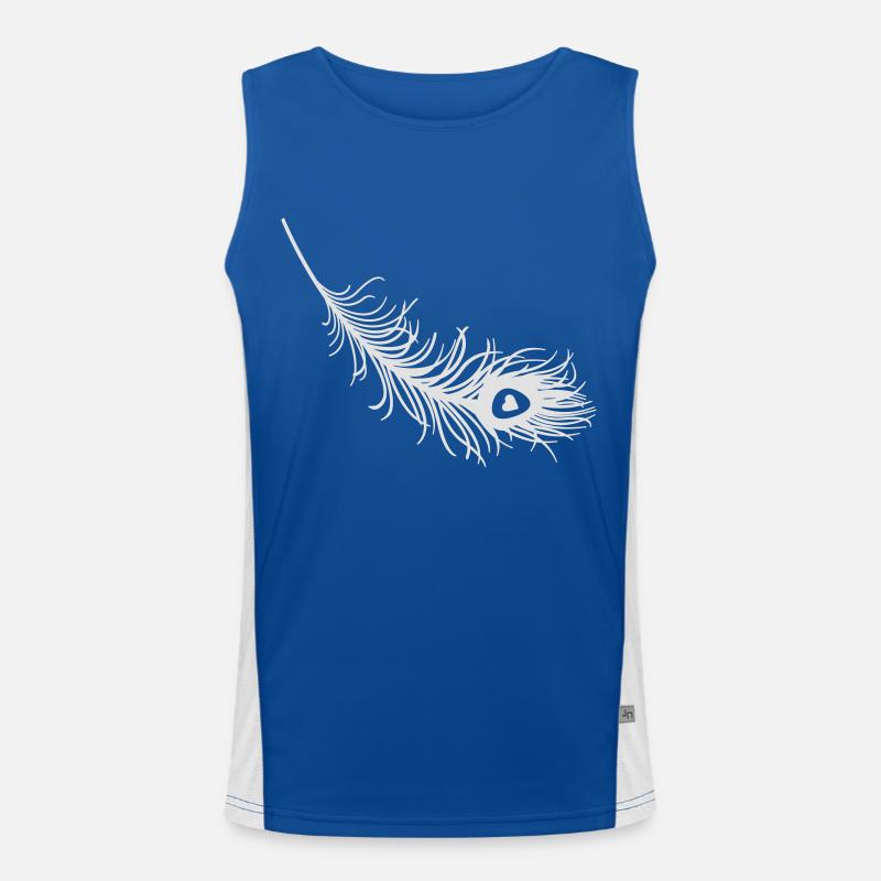 Feder mit Herz Funktionelles Kontrast-Tank Top für Männer 