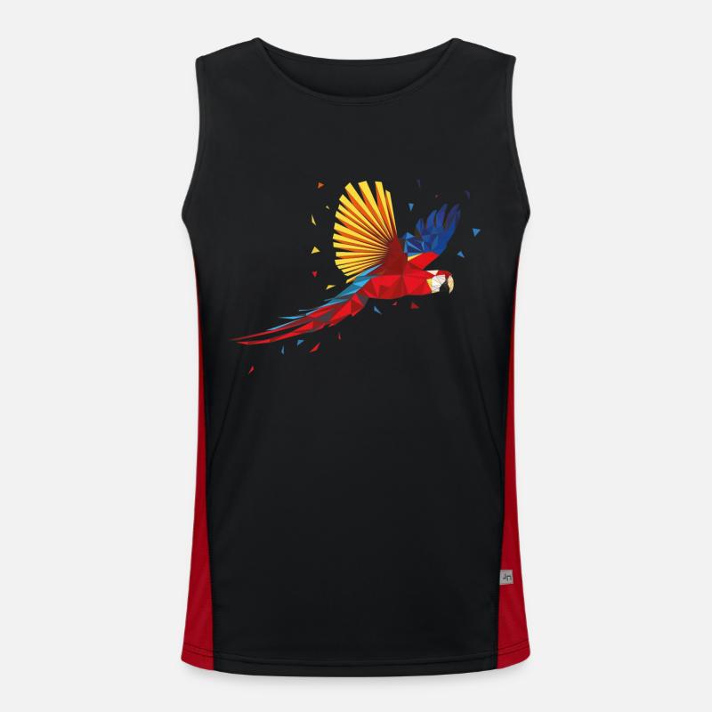 Papagei Funktionelles Kontrast-Tank Top für Männer 
