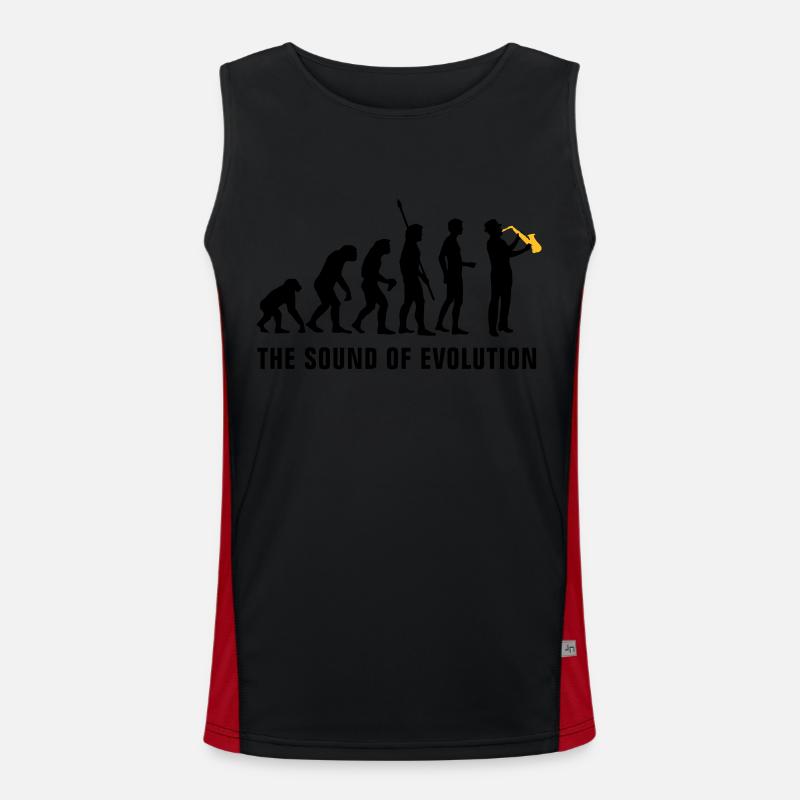 evolution_saxophon_b_2c Men's Functional Contrast Tank Top 