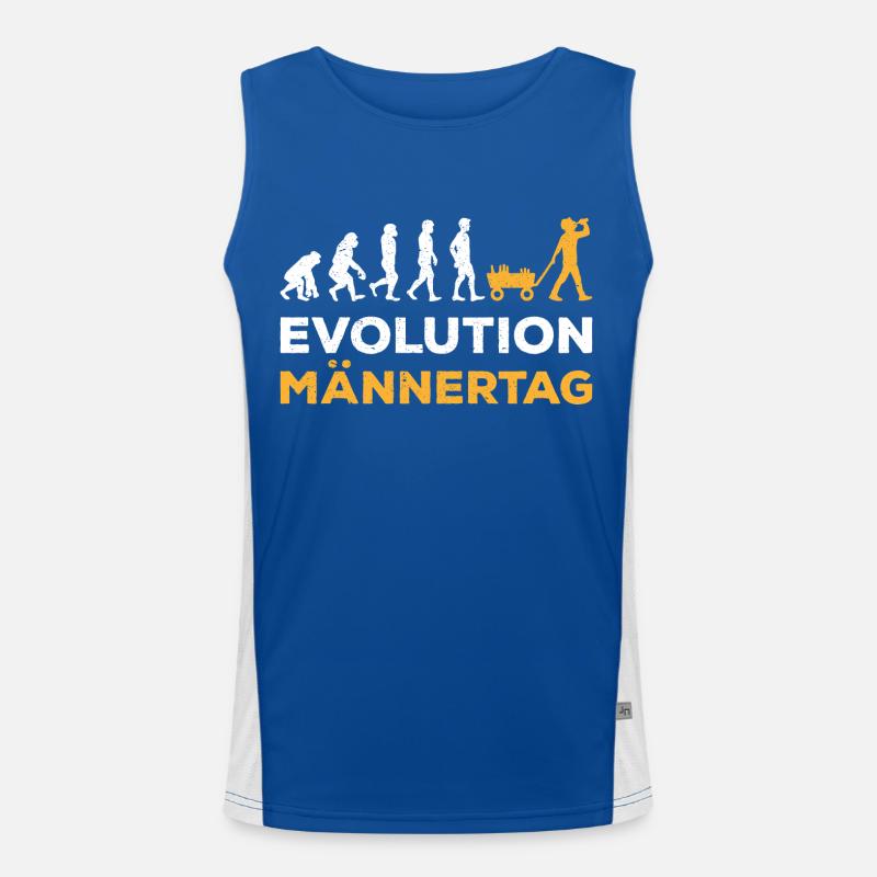 EVOLUTION Männertag lustiges Vatertag Geschenk Funktionelles Kontrast-Tank Top für Männer 