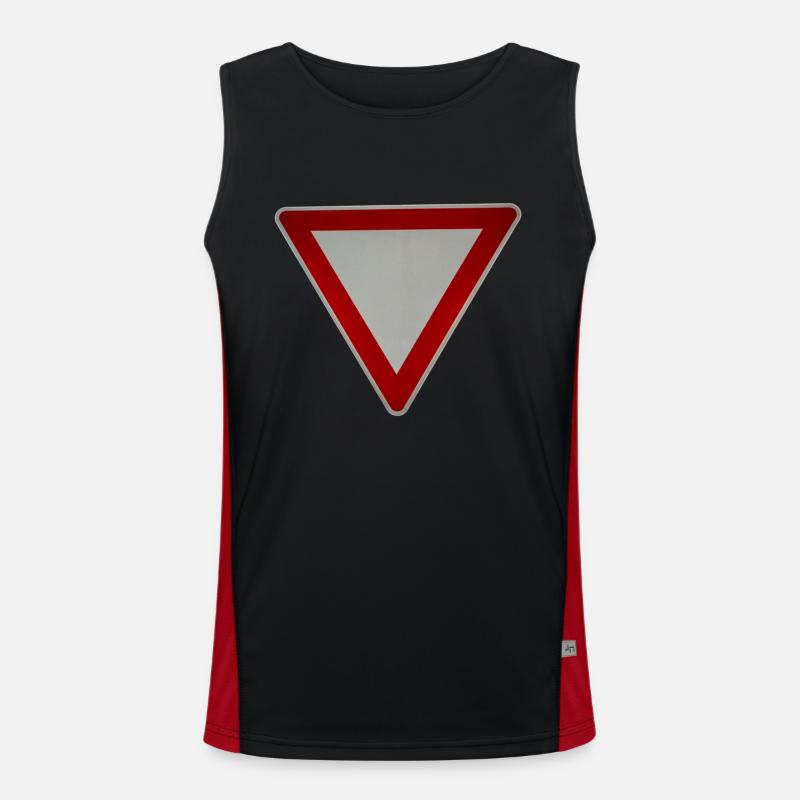 Vorfahrt achten Funktionelles Kontrast-Tank Top für Männer 