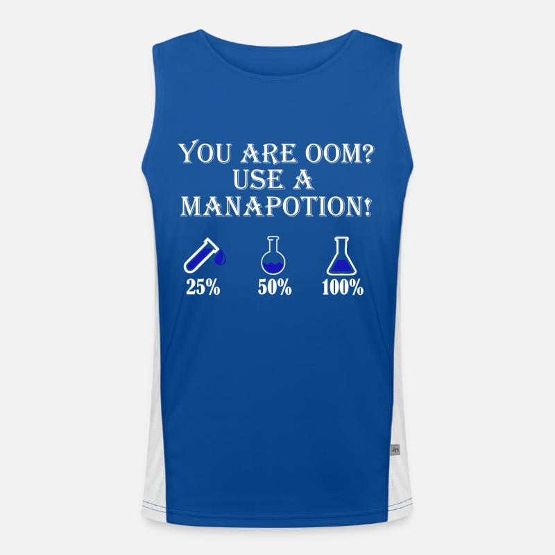Use a mana potion for gamers Men's Functional Contrast Tank Top 