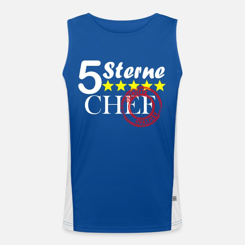 5 Sterne chef Funktionelles Kontrast-Tank Top für Männer 