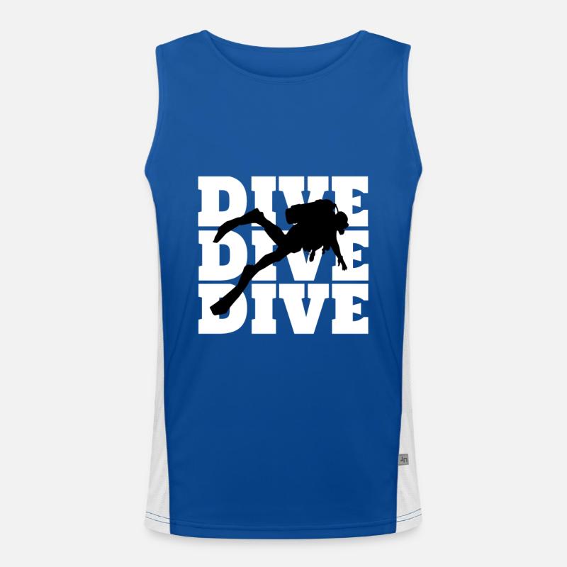 Plongée Plongée Cours de plongée T-shirt d'été Débardeur respirant contrasté Homme 