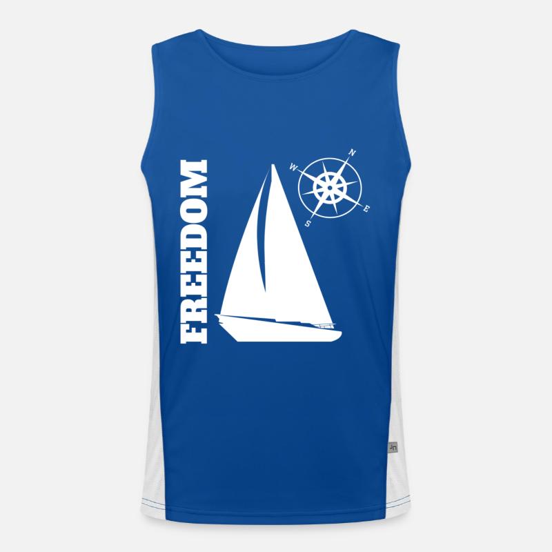 sailing ship Men's Functional Contrast Tank Top 