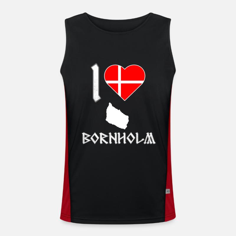 Bornholm Danemark Débardeur respirant contrasté Homme 