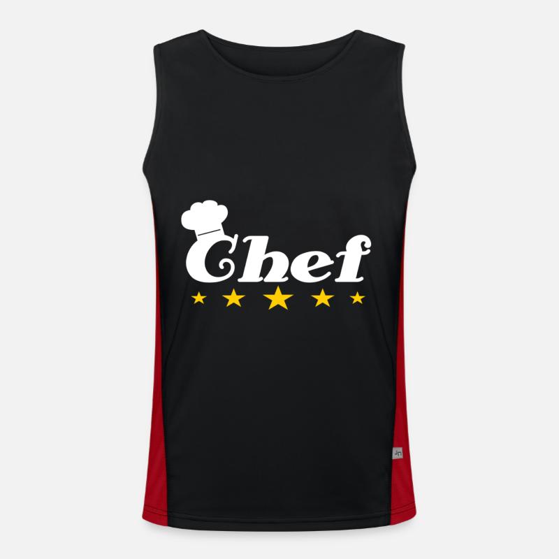 Chefkoch Funktionelles Kontrast-Tank Top für Männer 