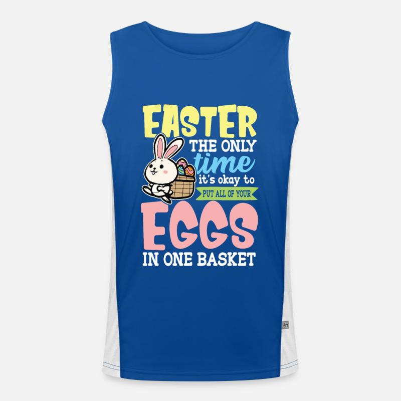 Easter Easter Easter Nest Easter Egg Hunt Men's Functional Contrast Tank Top 