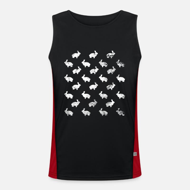 Little Rabbit Ram Breeder Gift Men's Functional Contrast Tank Top 