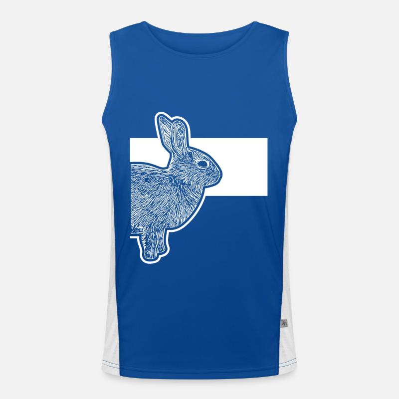 Cute Dwarf Rabbit Rabbit Breeder Men's Functional Contrast Tank Top 