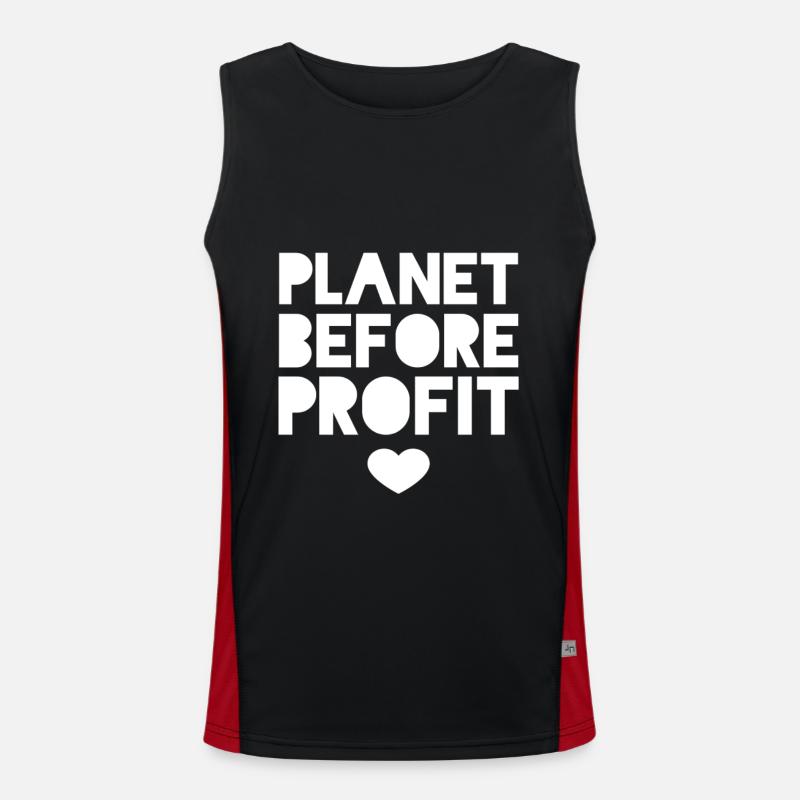 Nature Planet Environment Nature lovers Future Climate Men's Functional Contrast Tank Top 