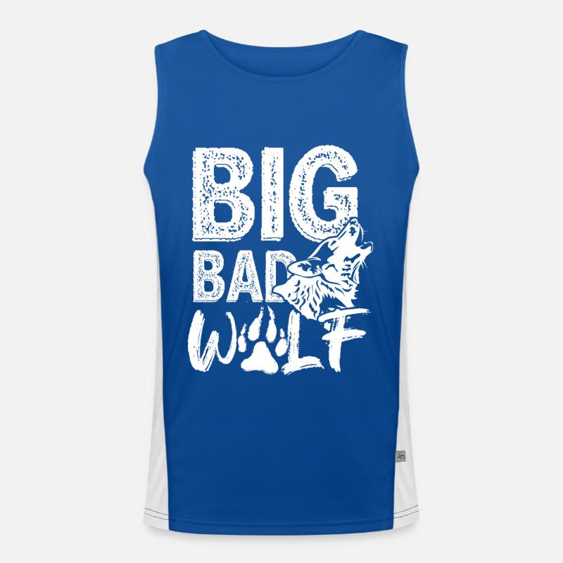 Big Bad Wolf Predator Pack Animal Isegrim Gift Men's Functional Contrast Tank Top 