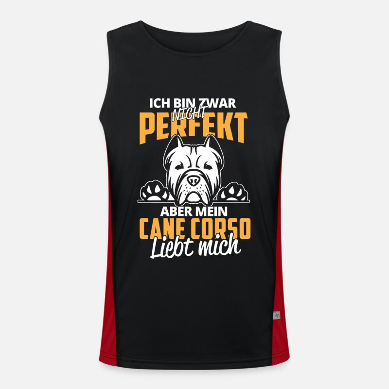 Mon Cane Corso M’aime - Molosser Mastiff Débardeur respirant contrasté Homme 