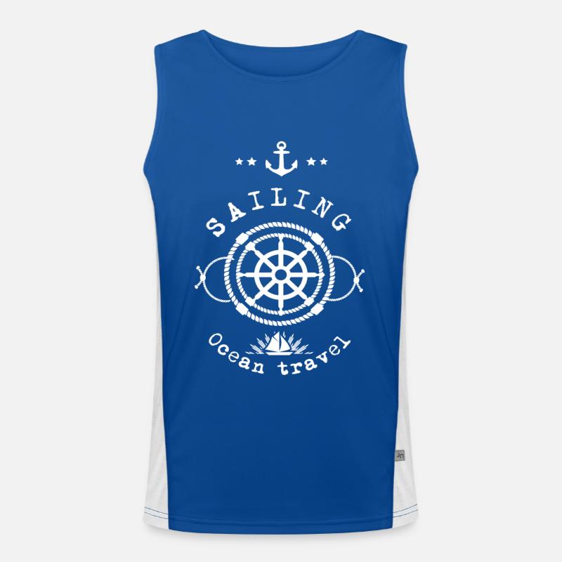 sailing ship Men's Functional Contrast Tank Top 