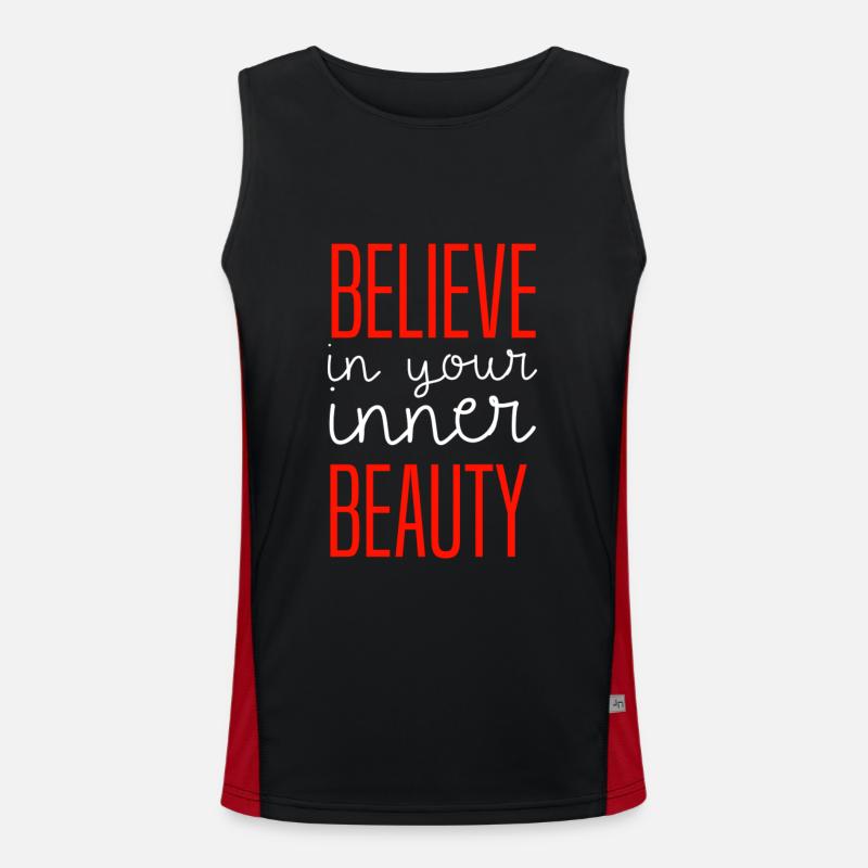 Zitat Spruch Funktionelles Kontrast-Tank Top für Männer 