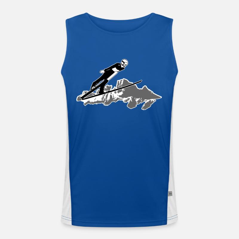 Skispringen - Ski-Jumping Funktionelles Kontrast-Tank Top für Männer 