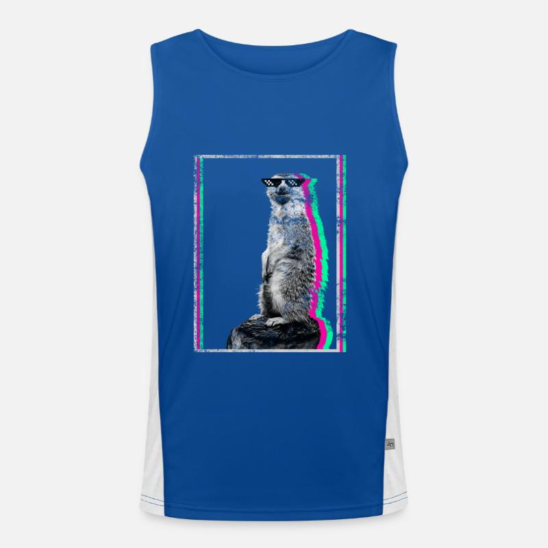 Cooles Erdmännchen Surikate Meerkat Geschenk Funktionelles Kontrast-Tank Top für Männer 