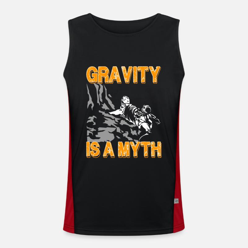 Gravity Is A Myth - Climbing Mountaineering Bouldering Men's Functional Contrast Tank Top 