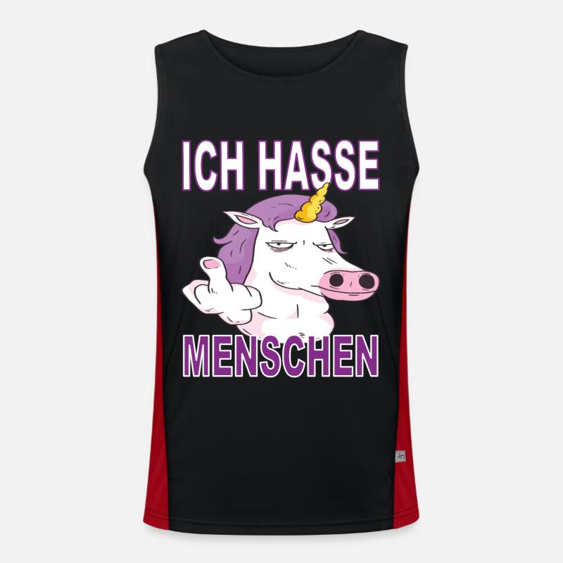 Ich hasse Menschen Funktionelles Kontrast-Tank Top für Männer 