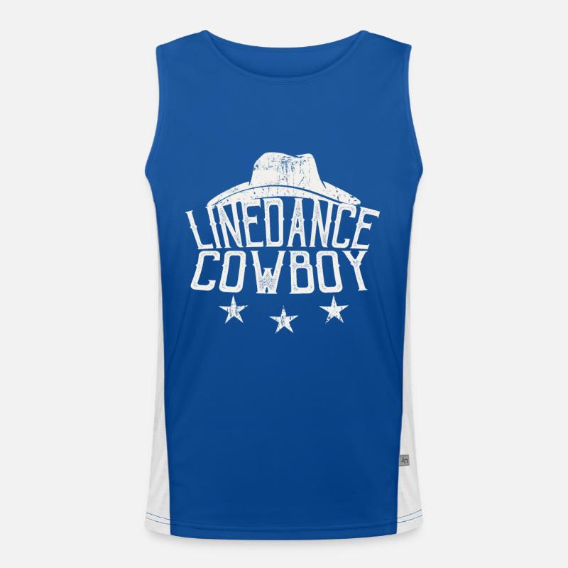 Linedance Cowboy Linedancer cadeau Débardeur respirant contrasté Homme 