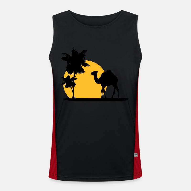 Camel - Kamel - Dromedar Funktionelles Kontrast-Tank Top für Männer 