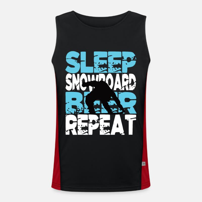 Snowboard Snowboarder Wintersport Snowboard Débardeur respirant contrasté Homme 