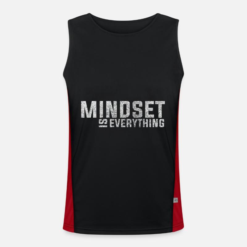 The Mindset Is All Mindset Motivation Quotes Men's Functional Contrast Tank Top 