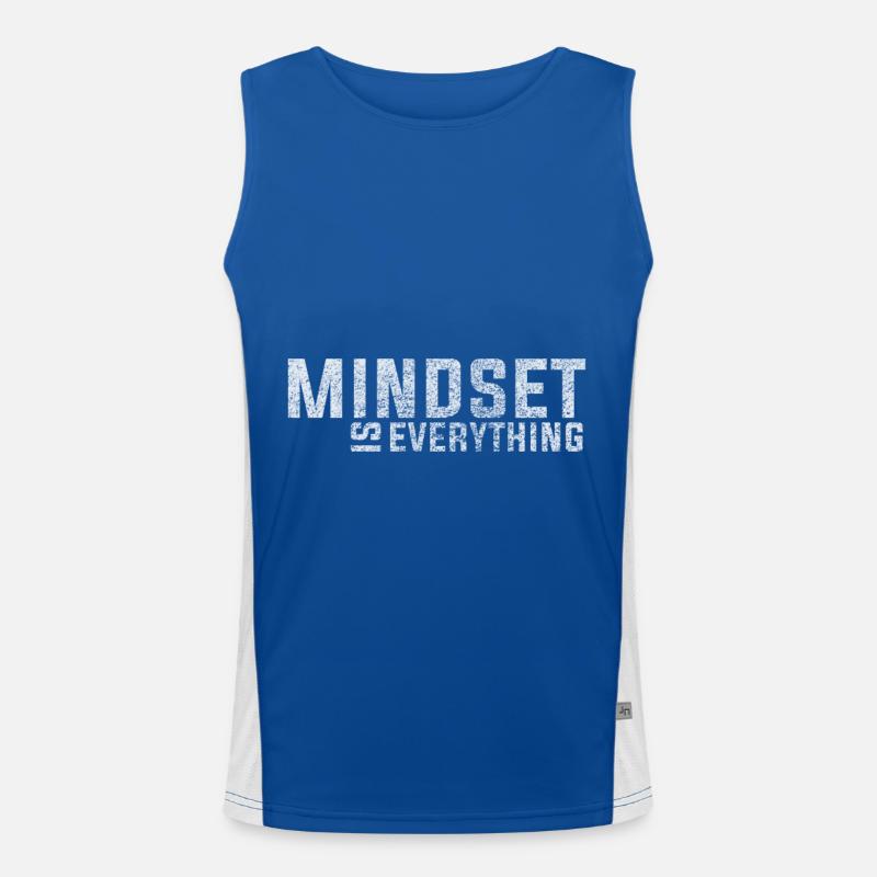 The Mindset Is All Mindset Motivation Quotes Men's Functional Contrast Tank Top 