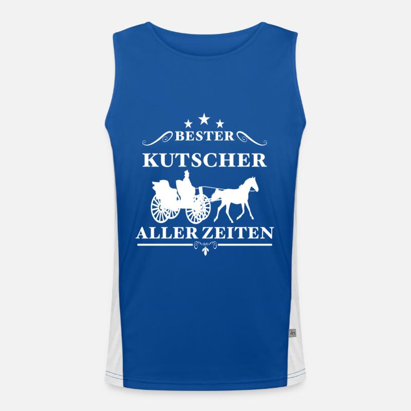 Bester Kutscher Kutsche Kutschen Gespan Geschenk Funktionelles Kontrast-Tank Top für Männer 