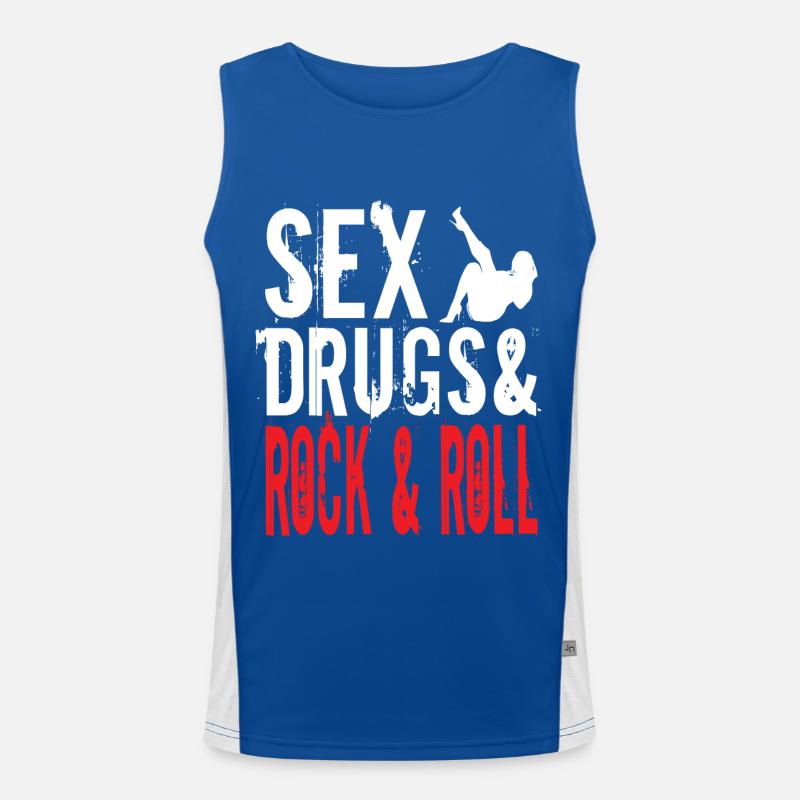 Rock and Roll Funktionelles Kontrast-Tank Top für Männer 