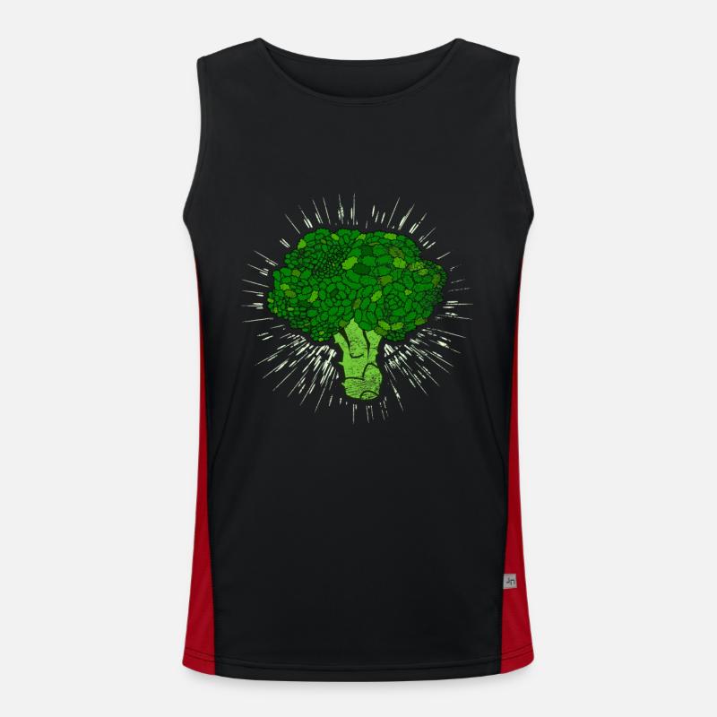 Broccoli broccoli vegetables Men's Functional Contrast Tank Top 