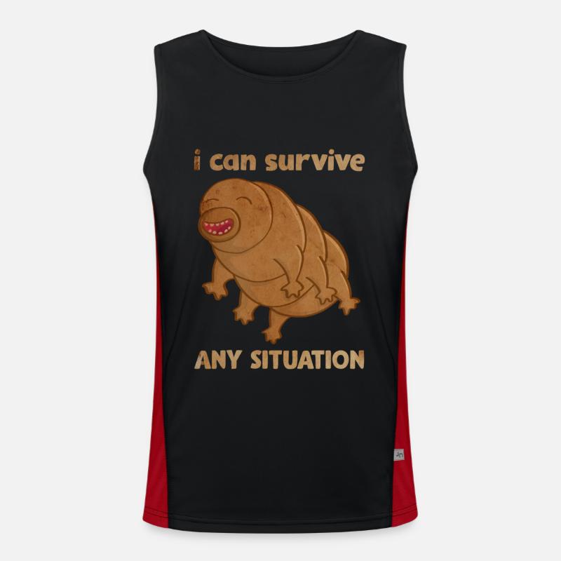 Bärtierchen Mikrobiologe Tardigrade Geschenk Funktionelles Kontrast-Tank Top für Männer 