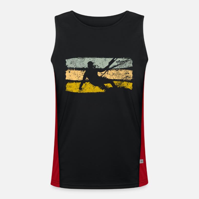 Retro Kiteboard Gift Men's Functional Contrast Tank Top 
