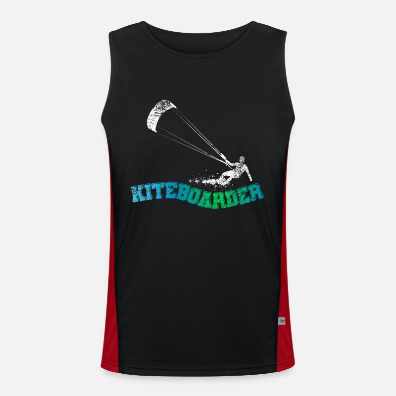 Kiteboard Board Kitesurfen Funktionelles Kontrast-Tank Top für Männer 