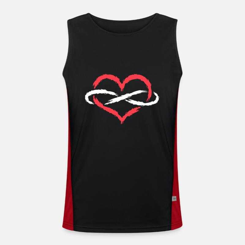 Heart infinite endless Men's Functional Contrast Tank Top 