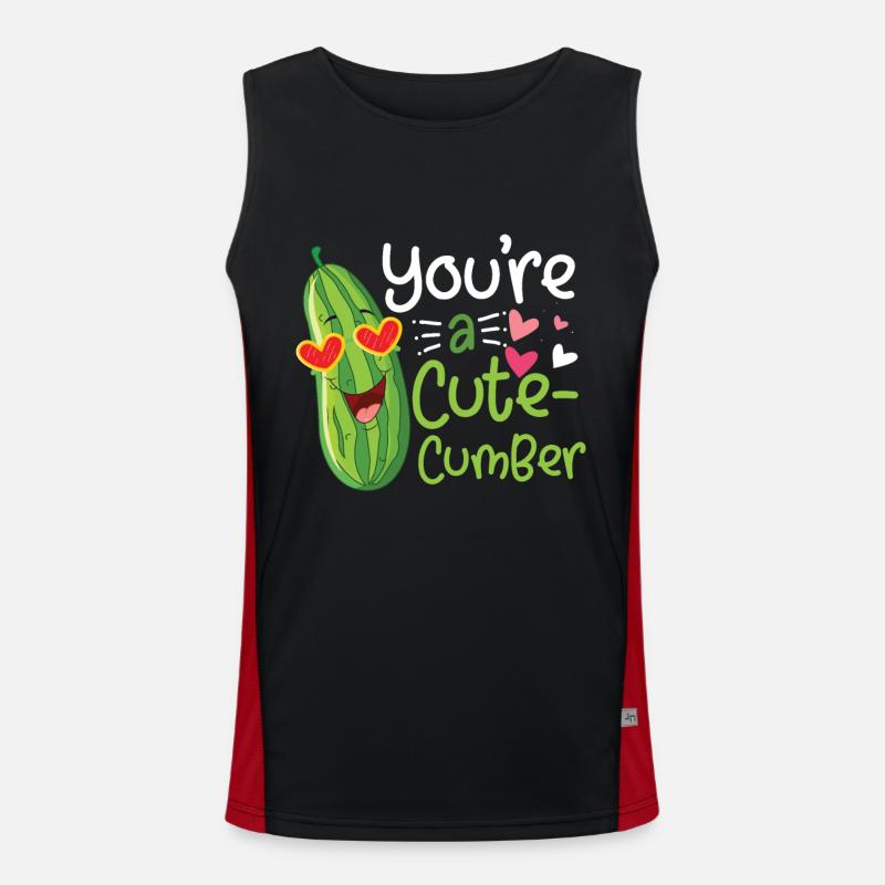Un mignon valentine cumber disant concombre Débardeur respirant contrasté Homme 