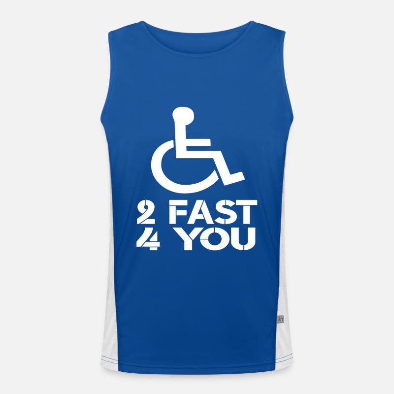 Rollstuhl Rollstuhlfahrer Behinderte Rollstühle Funktionelles Kontrast-Tank Top für Männer 