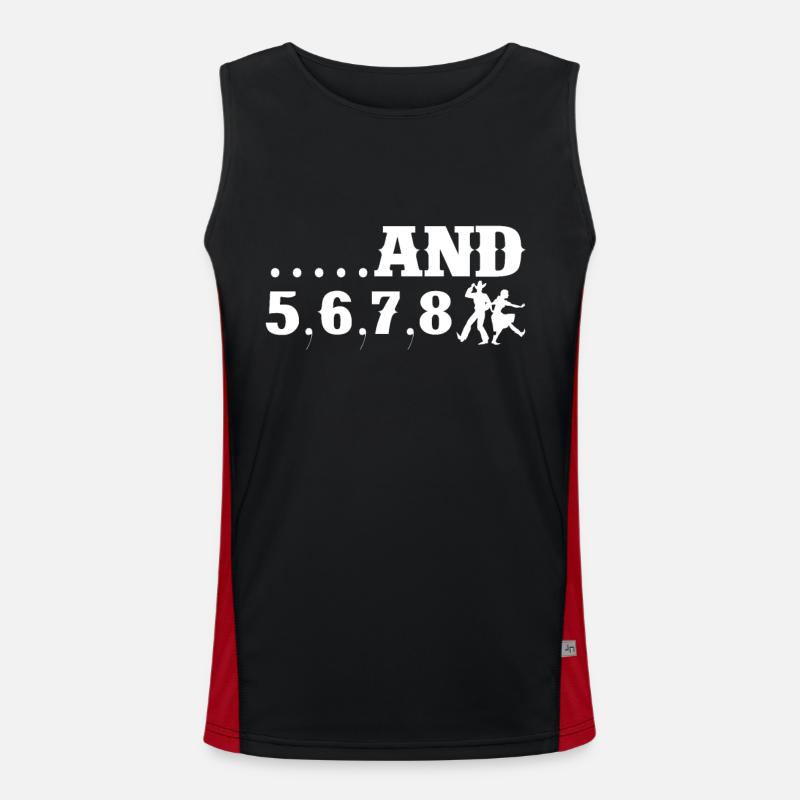 Linedance, Line dancing Damen Funktionelles Kontrast-Tank Top für Männer 